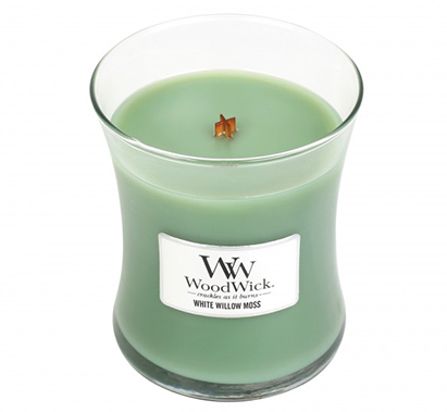 Woodwick White Willow Moss Medium Jar Retail Box