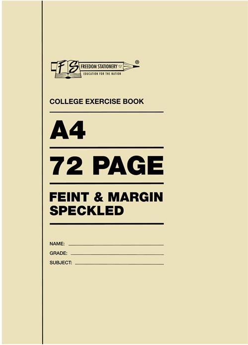 Freedom A4 College Exercise Book Feint and Margin