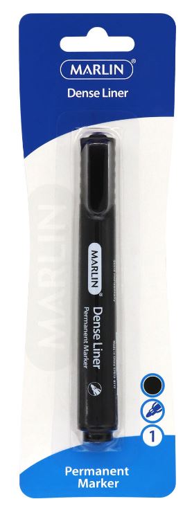 Marlin Dense Permanent Markers 1's Black