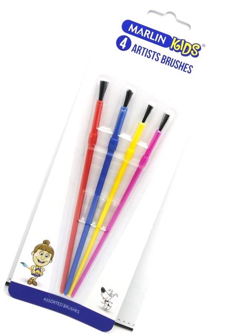 Marlin Artist Brush Set Plastc X4