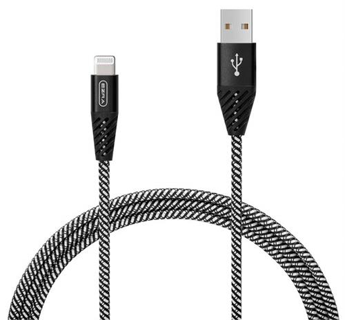 Ezra UsbA To Iphone 3A 1meter Fast Charging Black