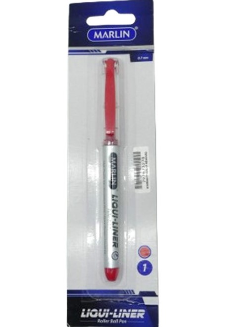 Marlin Liqui Liner Roller Ball Pen Red Single –