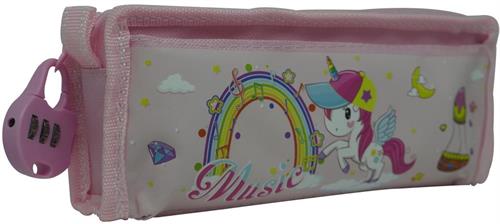 Brainware Fabric 2 Pocket 20cm Pencil Bag With